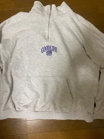 GOODLIFE 하프 지퍼 맨투맨 그레이