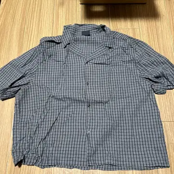 H&M 체크 무늬 반팔 셔츠