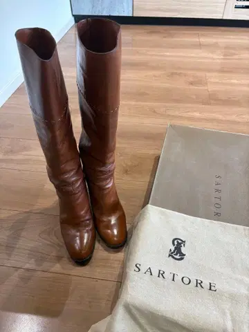 SARTORE 브라운 롱 부츠