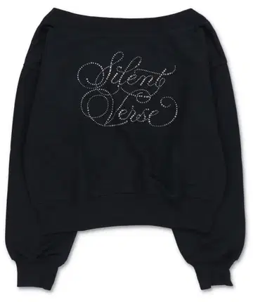 [ 가격 인하 OK ] 쭈리 오프숄더 맨투맨 라이트 스톤 로고 네이비