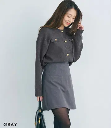 골드 버튼 가디건