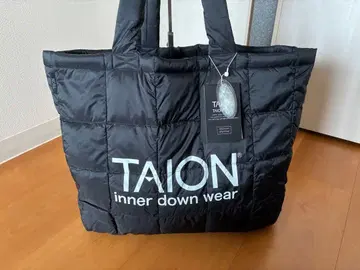미사용 TAION 다운 토트백 블랙