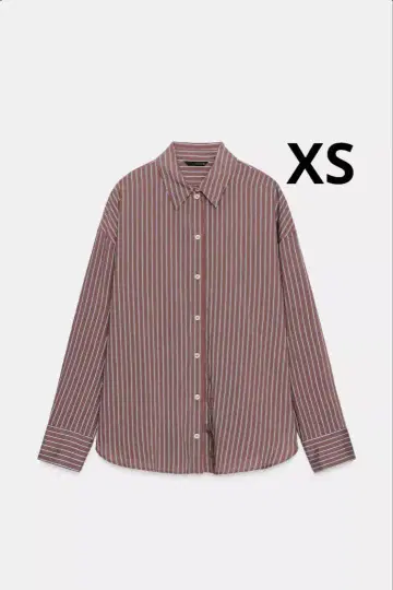 ZARA 자라 스트라이프 오버 사이즈 포플린 셔츠 새상품, 미사용