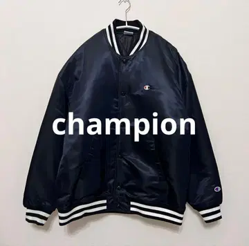 챔피온 바시티 자켓풍 나일론 자켓 M 블랙 퀼팅 다운