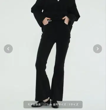 CLANE 벨벳 벨 보텀스 블랙