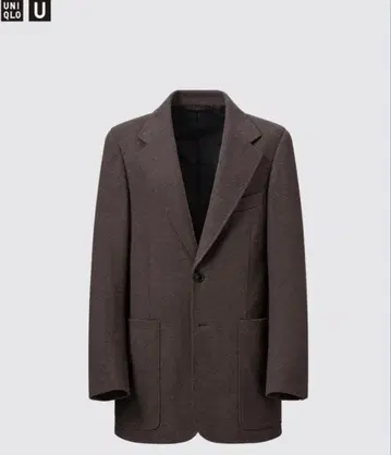 유니클로 U 저지 테일러드 자켓 다크 브라운 M 사이즈
