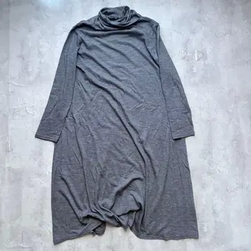 [ mizuiro ind ] 일본제 울 혼방 니트 원피스 그레이