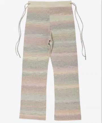 nknit paper mix side string knit pants