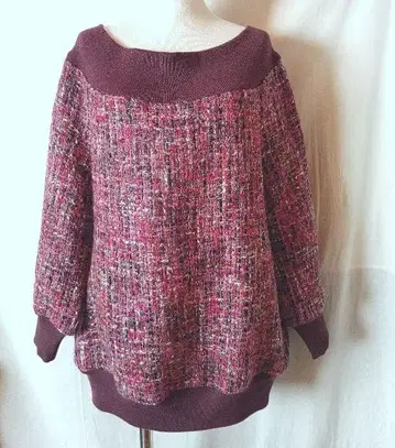 ESCADA 에스카다 울 혼방 트위드 니트