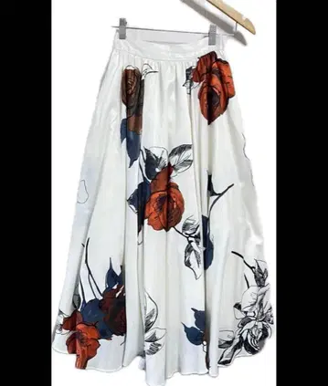 AMERI vintage 에라 서큘러 스커트 플라워 프린트