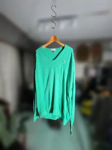 레어 70s 80s 라코스테 빈티지 V넥 USA