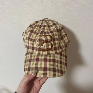 체크 무늬 캡 남성용 모자 여성용