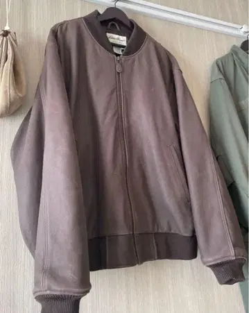 eddie bauer 가죽 봄버 자켓
