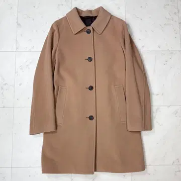 새상품급 매킨토시 런던 멜톤 스텐카라 코트 카멜 사이즈 38