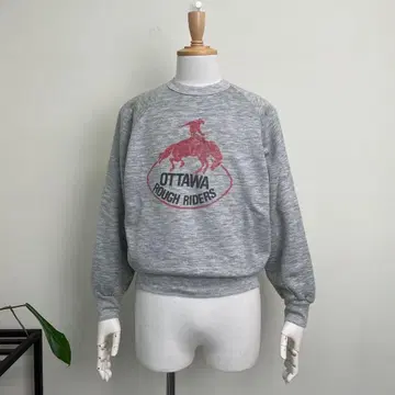 70s 80s 캐나다제 습니다 프린트 맨투맨 빈티지 구제 의류