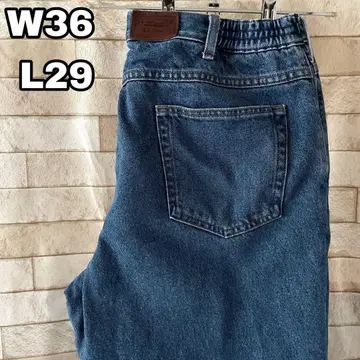 엘엘빈 데님 멕시코제 자수 안감 체크 무늬 36 x 29