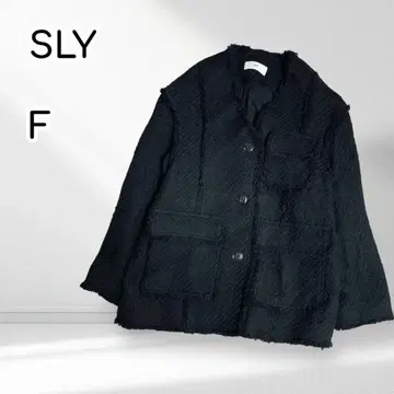 SLY 노카라 트위드 자켓 가을/겨울