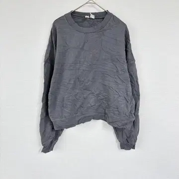 트레이닝복 [ S ] 그레이 코튼 폴리 혼합 무지 심플 긴팔