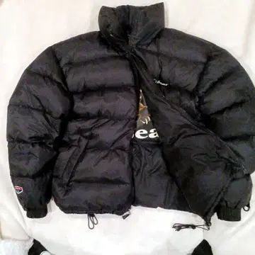 레어 90sBearUSA 리버서블 다운 80% 블랙 두꺼운