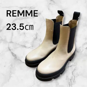 REMME 사이드 고어 부츠 23.5cm 아이보리