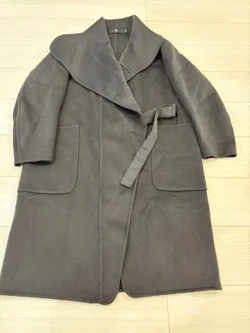 UNIQLO 질 샌더 콜라보 롱 코트 캐시미어 혼방 그레이 S