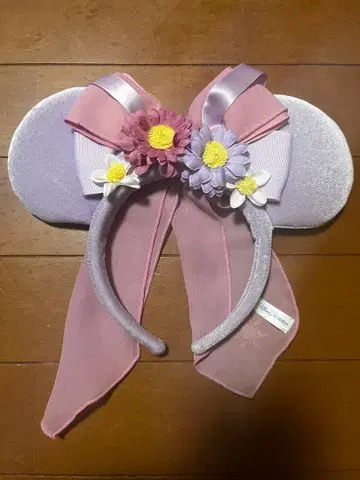 미키 모양 머리띠 꽃 리본 포함