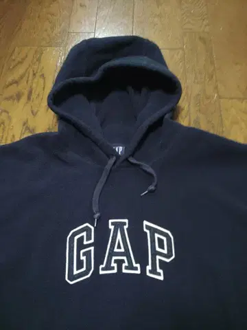 GAP 후드티 리버스 위브 플리스 L 네이비 택 90S 네이비 구제 의류
