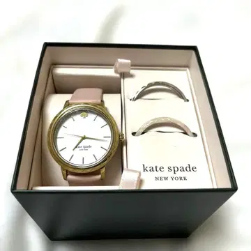 케이트 스페이드 손목시계 핑크 가죽