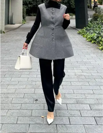 cygne 덕 베스트 marine 그레이 0 사이즈