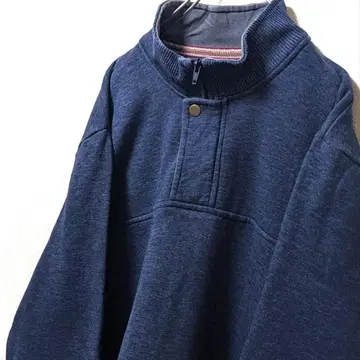 오비스 하프 지퍼 맨투맨 트레이닝복 네이비 네이비 컬러 L 구제 의류