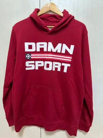 HVC DAMN SPORT 빨간색 후드티 XL