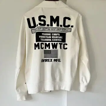 아비렉스 집업 자켓 화이트