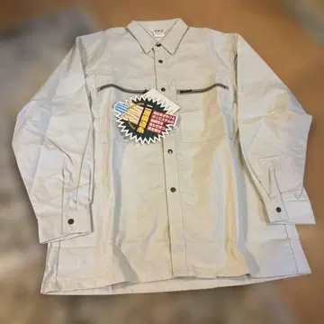 RAKAN 프론트 포켓 부착 셔츠 L 사이즈 아이보리