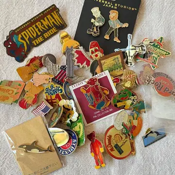 [레어] 빈티지 핀배지 핀즈 아메카지 USJ