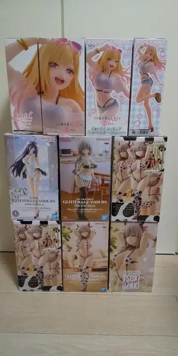 GLITTER GLAMOUROUS 최 H 피규어 3종 포함 총 10점