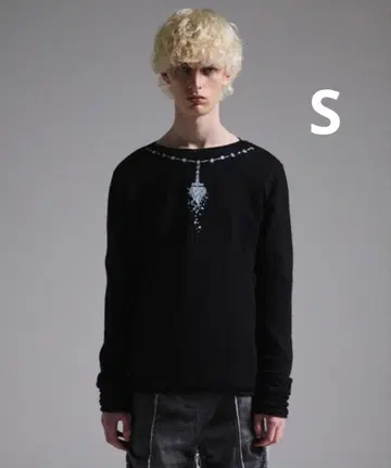 [ GRANCY ] Print Design Sheer Knit