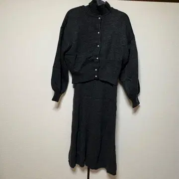 쉽스 니트 원피스와 가디건 세트 셋업