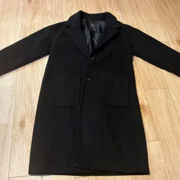 w closet 블랙 체스터 코트