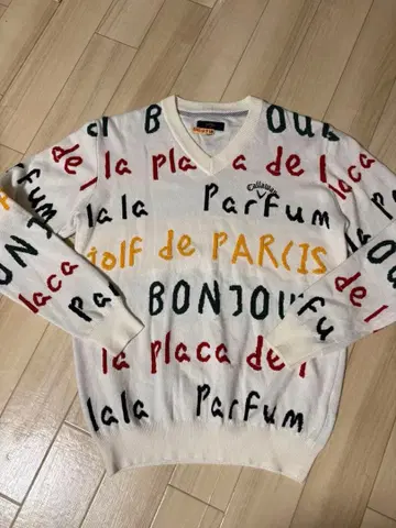 캘러웨이 골프웨어 화이트 니트 스웨터 L 사이즈