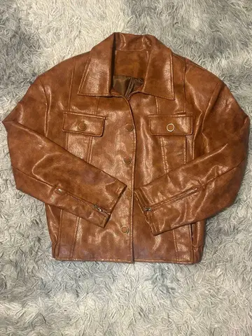 wonder noah 브라운 가죽 자켓