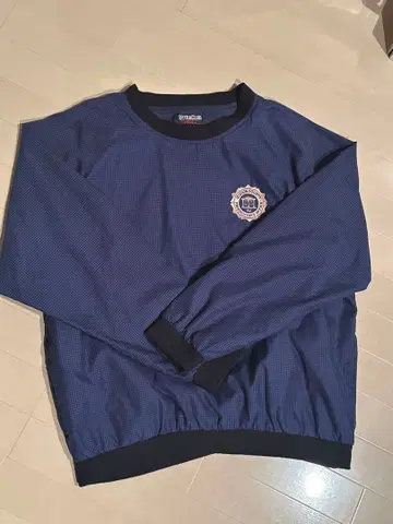 구제 의류 ULTRA CLUB 체크 무늬 맨투맨 L 사이즈 네이비