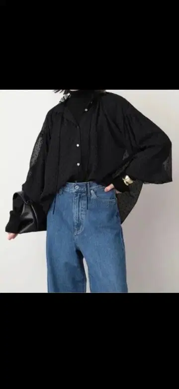 새상품급 SLOBE IENA 슬로브 이에나 2WAY 도트 양류 블라우스