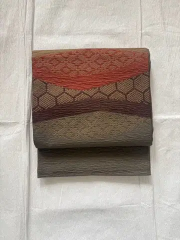 캐주얼 오비 북 패턴 카키