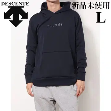 새상품 데상트 DESCENTE 후드티 스트레치 풀오버 네이비