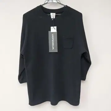 LOOPWHEELER 블랙 7부 소매 티셔츠 M