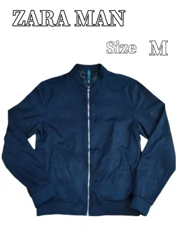ZARA MAN 노카라 스웨이드 블루종