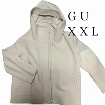 화이트 후드 부착 자켓 새상품 미사용품 GU