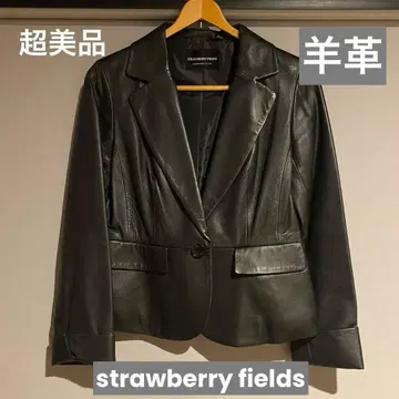 새상품급 스트로베리 필드 테일러드 가죽 자켓 양가죽 블랙 S~M