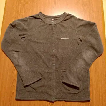 mont-bell 그레이 플리스 가디건 샤미스 L