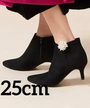 핸드메이드 펄 플라워 장식 숏부츠